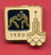 F121 / SPORT - Wrestling - Lutte - Ringen - 1980 Summer XXII Olympics Games Moscow - Russia Russie - Badge Pin - Ringen