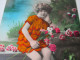 AK / Bildpostkarte Kind / Kleines Mädchen Mit Blumen / Made In France - Ritratti