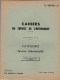 CAHIERS DU SERVICE DE L'INTENDANCE  A-63-64-2 - Francese