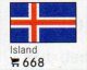 6 Coins + Flaggen-Sticker In Farbe Island 7€ Zur Kennzeichnung Von Alben Karten/Sammlungen LINDNER #668 Flags Of Isle EU - Islandia