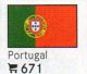 6 Coins+Flaggen-Sticker In Farbe Portugal 7€ Zur Kennzeichnung Von Alben Karten/Sammlung LINDNER #671 Flags Of Portugues - Portugal