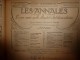 1920 LES ANNALES :Watteau Et Les Petits Maitres Français En Allemagne ; Eaux-Fortes Originales; Les Exilés...etc.. - Other & Unclassified