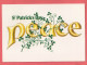 PostCard / Carta Poist : St Patrick's Day / PSPC16  PEACE / Stempel : SCIOBAIRIN - Interi Postali