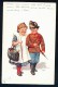 Feiertag, K. - Girl, Boy, Uniform - B.K.W.I. 957-4 ------- Postcard Traveled - Feiertag, Karl