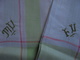 Ancien - 2 Mouchoirs En Coton Monogramme MU Ou V Brodé Main - Handkerchiefs