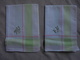 Ancien - 2 Mouchoirs En Coton Monogramme MU Ou V Brodé Main - Handkerchiefs