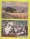 2 TWO DEUX MAGYAR POSTA HUNGARY OLD POSTCARDS + STAMPS TIMBRES Marcophilie - Hojas Completas