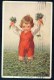 Fialkowska, W. - Gluck Auf Allen Wegen - Boy, Meadow, Clover ----- Postcard Traveled - Fialkowska, Wally