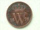 1875 - 1 Cent / KM 100 ( Uncleaned Coin / For Grade, Please See Photo ) !! - 1849-1890 : Willem III