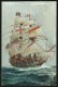 The "16th Century 'Ark Royal'",  A C1925 Postcard From A Painting By  "Arthur Chidley". - Sailing Vessels