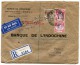 LETTRE RECOMMANDEE PAR AVION DE LA BANQUE DE L'INDOCHINE AGENCE DE SINGAPORE POUR L'AGENCE D'HAIPHONG - Singapur (...-1959)