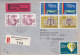 Switzerland EXPRÉS & Recommandé ZÜRICH Flughafen Annahme 1980 Cover Lettera FLENSBURG Germany ESPERANTO Stamp (2 Scans) - Covers & Documents