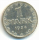 GERMANY , WEIMAR , 1 MARK 1924 A ,  SILVER COIN - 1 Mark & 1 Reichsmark
