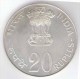 INDIA 20 RUPEES 1973 FAO AG SILVER - Inde