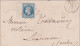 1867 - 20c EMPIRE LAURE Avec BORD De FEUILLE Sur LETTRE De BREST (FINISTERE) - 1863-1870 Napoléon III Lauré