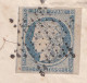 1852 - 20c CERES RARE VARIETE IMPRESSION Sur LETTRE De PARIS - 1849-1850 Ceres