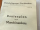 "Kontenplan Für Den Maschinenbau" Ausgabe Oktober 1939 - Technical