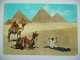 Egypt: Prayer Near The Giza Pyramids And Camel, Gebet Bie Den Giza Pyramiden - Used 1967, PC Damaged - Gizeh