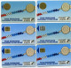 Lot 6 Télécartes Utilisées Cordons Dont 1 SC4 Or Noir Texte 2A 6 N° Impacts (lot 12) - Lots - Collections