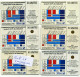 Lot 6 Télécartes Utilisées Cordons Dont 1 SC4 Or Noir Texte 2A 6 N° Impacts (lot 12) - Lots - Collections