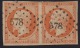 N° 16 - Napoléon III 40c Orange - N° 578 Caen Variété Du Chiffre - 1853-1860 Napoléon III