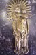 Baiser De Paix En Bronze.Représentant La Sainte-vierge Et L´enfant Jésus,sur Un Soleil Rayonnant.15,3 Cm X 6 Cm. - Autres & Non Classés