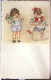 CPA Litho Illustrateur S.B. EXCELSIOR 2981 Fialkowska ? BUSI ? ENFANT Enfants Assis Timide Fleur ECRITE 1921 - Fialkowska, Wally