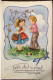 Litho Illustrateur Art Nouveau Couple Enfants Voeux Fete Des Meres Marguerite M.D. SERIE 4700 - Fête Des Mères