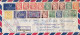 New Zealand Airmail Par Avion CHRISTCHURCH No. 1500 Registered Label MULTI Franked Cover To COPENHAGEN Denmark (2 Scans) - Luftpost