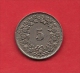 SWITZERLAND, 1944,  Circulated Coin XF, 5 Rappen, Copper Nickel,KM26, C1892 - Andere & Zonder Classificatie