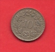 SWITZERLAND, 1944,  Circulated Coin XF, 10 Rappen, Copper Nickel, KM27, C1896 - Andere & Zonder Classificatie