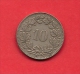 SWITZERLAND, 1954,  Circulated Coin XF, 10 Rappen, Copper Nickel, KM27, C1897 - Andere & Zonder Classificatie