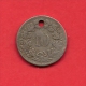 SWITZERLAND, 1895,  Circulated Coin VF, 10 Rappen, Copper Nickel (with Hole) KM27, C1902 - Andere & Zonder Classificatie