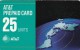 United States, ATT-178, 25 UnitsAT&T, 1993 PrePaid Card, Flat Map Of Continents, 2 Scans. - AT&T