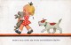 POSTED POSTCARD - 1935 -VINTAGE HUMOUR - " LITTLE GIRL WITH DOGS " SIGNED VERA PATERSON - Humor