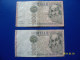 2  BANCONOTE DA 1.000 LIRE  ( MARCO  POLO )  CIRCOLATE Lotto 6 - 1000 Liras