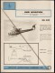 Sud Aviation Hélicoptère SA 340 - 1960s Fiche Descriptive - Document Rare - Hubschrauber