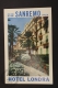Hotel Londra - Sanremo, Italy - Original Luggage Hotel Label - Sticker - Hotel Labels