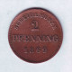 2 PFENNING 1869 SCHEIDE MÜNZE BAYERN LUDWING II  -   ALLEMAGNE BAVIERE - Other & Unclassified