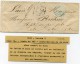 Lettre De Paris  Chambre Des Deputés   Avec  Cachet  Bleu  J + Taxe 15c  + Grand  M  Dans Cercle - 1849-1876: Période Classique