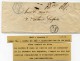 Lettre De Paris  Chambre Des Deputés   Avec  Cachet  Bleu  J + Taxe 15c  + Grand  M  Dans Cercle - 1849-1876: Période Classique