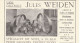 Publicités Scie Scierie Weiden Couteaux Bruxelles Dosimont Arville  Belgique Scan Recto Verso 1921 - Advertising