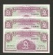 British Armed Forces 4th Edition 3 X 1 Pound Banknote Serial Number UNC 1962 - British Armed Forces & Special Vouchers