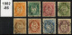 NORWAY 1882-85 (21 Mm) - Mi.35-42 Compl. Set Mixed Cond. - Usati