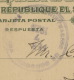 QSL American Radio San Salvador P. Used Entero Postal 1926 Entier Postal - El Salvador