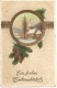 Joyeux Noel En Allemand (Weihnachtsfest) Avec Cachet à Date Bischheim Hönheim 1913 - Other & Unclassified