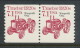 USA 1987 Scott # 2127, 2127a And 2127b. Transportation Issue: Tractor 1920s, Set Of 3 Pairs, MNH (**). - Coils & Coil Singles