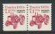 USA 1987 Scott # 2127, 2127a And 2127b. Transportation Issue: Tractor 1920s, Set Of 3 Pairs, MNH (**). - Coils & Coil Singles