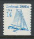 USA 1985 Scott # 2132. Transportation Issue: Iceboat 1880s. Set Of 3 With  P#1 To P#3, MNH (**). - Ruedecillas (Números De Placas)