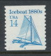 USA 1985 Scott # 2132. Transportation Issue: Iceboat 1880s. Set Of 3 With  P#1 To P#3, MNH (**). - Ruedecillas (Números De Placas)